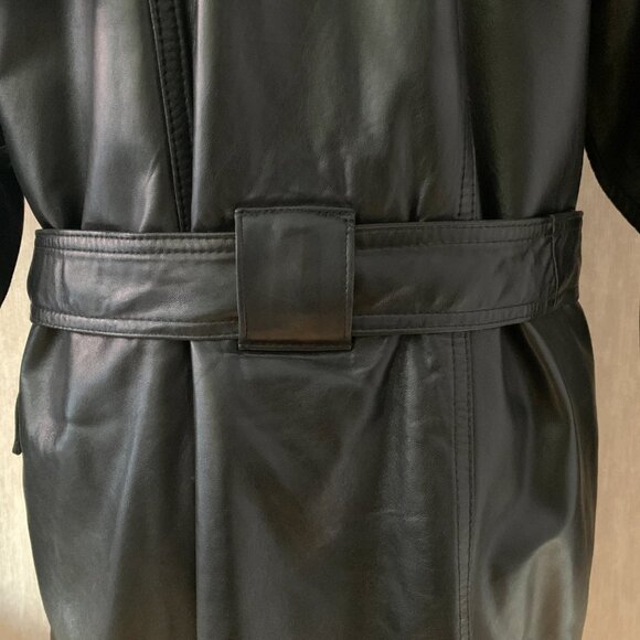 Vintage Margaret Godfrey Black Leather Fringe Biker Jacket - Picture 5 of 15